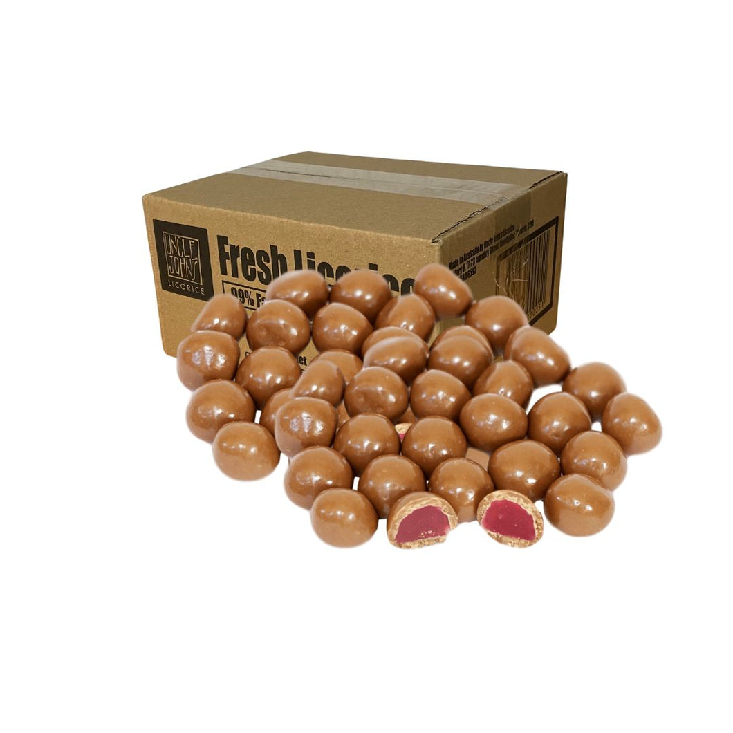 Milk Chocolate Coated Raspberries - 2kg BULK