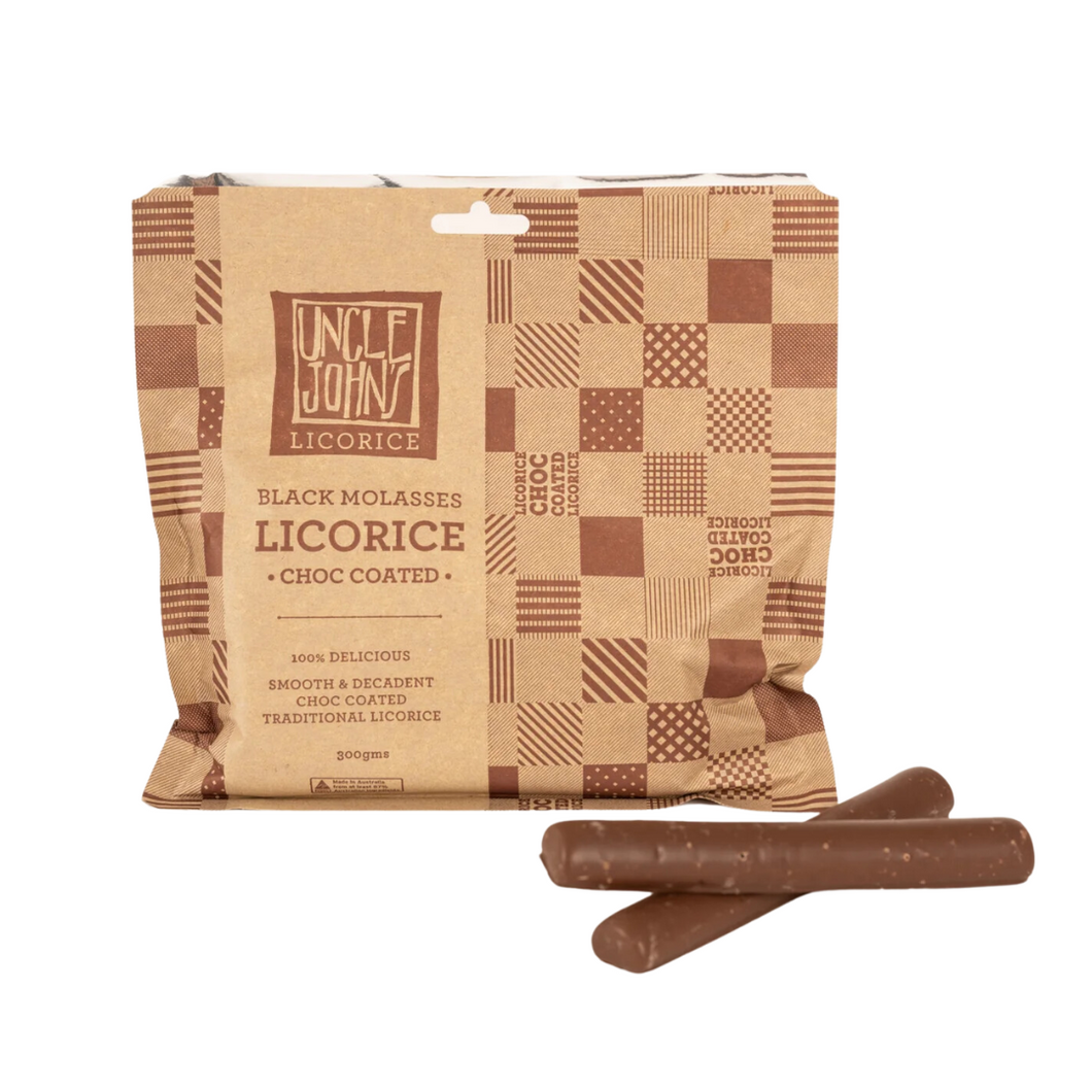 Choc Coated Molasses Licorice - 300g Bag